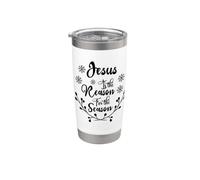 Jesús es la razón de la temporada de vacaciones de fe cristiana Vaso térmico de acero inoxidable de doble pared