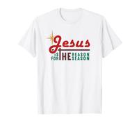 Jesús es la razón de la Temporada Fe Cristiana navideña Camiseta