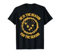 Jesús es la razón de la temporada Feliz Navidad cristiana Camiseta