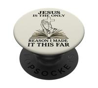 Jesús es la única razón por la Que llegué Tan lejos Cita Religiosa PopSockets PopGrip Adhesivo