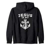 Jesús es mi Ancla, Inspirado en la fe Cristiana Sudadera con Capucha
