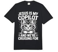 Jesús es mi copiloto Estamos navegando por Gatitos Comfort Colors Adult Heavyweight T-Shirt