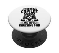 Jesús es mi copiloto y Estamos Buscando Gatos - Biblia Divertida PopSockets PopGrip Adhesivo