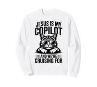 Jesús es mi copiloto y Estamos Buscando Gatos - Biblia Divertida Sudadera