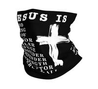 Jesús Es Mi Dios, Mi Rey, Mi Salvador Cristianismo Blanca Mujer Hombre Tubular Pañuelo Transpirable Snood Elástica Bandana para Clima Frío Deportes Moto Aire Libre