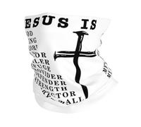 Jesús Es Mi Dios, Mi Rey, Mi Señor, Cristianismo Negro Mujer Hombre Calentador De Cuello Transpirable Braga De Cuello Térmica Bandana para Clima Frío Yoga Senderismo Correr