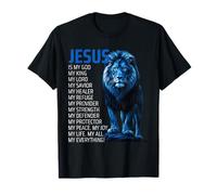 Jesús Es Mi Dios Mi Rey Mi Señor León Fe Cristiana Adoración Camiseta