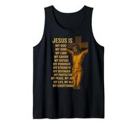 Jesús es mi Dios, Mi Rey, Mi Señor, Mi Salvador, Mi Refugio Camiseta sin Mangas