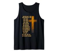Jesús es mi Dios, Mi Rey, Mi Señor, Mi Salvador, Mi Refugio Camiseta sin Mangas