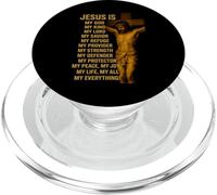 Jesús es mi Dios, Mi Rey, Mi Señor, Mi Salvador, Mi Refugio PopSockets PopGrip para MagSafe