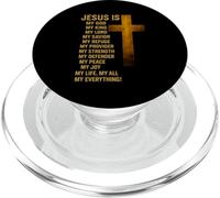 Jesús es mi Dios, Mi Rey, Mi Señor, Mi Salvador, Mi Refugio PopSockets PopGrip para MagSafe