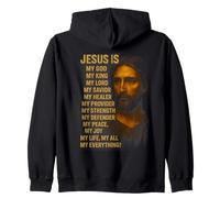 Jesús es mi Dios, Mi Rey, Mi Señor, Mi Salvador, Mi Refugio Sudadera con Capucha