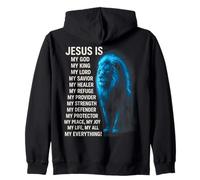 Jesús es mi Dios, Mi Rey, Mi Señor, Mi Salvador, Mi Refugio Sudadera con Capucha