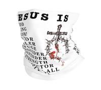 Jesús Es Mi Dios Mi Rey Mi Señor Religión Negra Calentador De Cuello Protección Solar Bufanda Facial Unisexo Polainas De Cuello para Correr Deportes Multifuncional Pañuelo De Cabeza