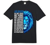 Jesús Es Mi Dios Mi Rey Mi Todo León Cristiano Comfort Colors Adult Heavyweight T-Shirt