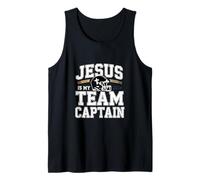 Jesús es mi Equipo Capitán Football Camiseta sin Mangas