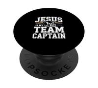 Jesús es mi Equipo Capitán Football PopSockets PopGrip Adhesivo
