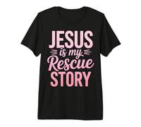 Jesús es mi Historia de Rescate Biblia de fe Cristiana Camiseta Premium