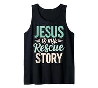 Jesús es mi Historia de Rescate Biblia de fe Cristiana Camiseta sin Mangas