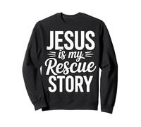 Jesús es mi Historia de Rescate Biblia de fe Cristiana Sudadera