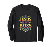 Jesús es mi jefe, ropa de fe cristiana, atrevida y religiosa Manga Larga