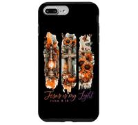 Jesús es mi luz Juan 8:12 Cruz Calabaza Carcasa para iPhone 7 Plus/8 Plus