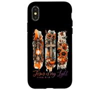 Jesús es mi luz Juan 8:12 Cruz Calabaza Carcasa para iPhone X/XS