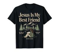 Jesús es mi Mejor Amigo Fe Cristiana Adoración Religiosa Camiseta