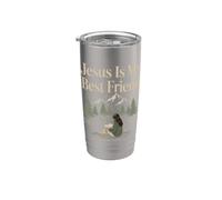 Jesús es mi mejor amigo Fe cristiana Adoración religiosa Vaso térmico de acero inoxidable de doble pared