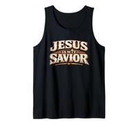 Jesús es mi Salvador Cruz de fe Cristiana Regalo del Camiseta sin Mangas