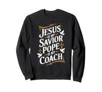 Jesús es mi salvador El Papa es mi entrenador Fe religiosa Sudadera