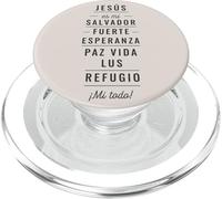 Jesús Es Mi Salvador Fuerte Esperanza Paz Vida Luz Refugio PopSockets PopGrip para MagSafe