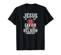 Jesús es mi salvador, no mi religión Cristiano Religioso Dios Camiseta