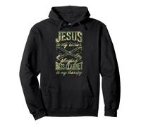 Jesús es mi Salvador Tocar el Clarinete bajo es mi Terapia Sudadera con Capucha