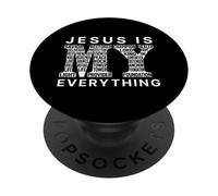 Jesús Es Mi Salvador Todo Palabra Cristiana Adoración Fe PopSockets PopGrip Adhesivo