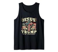 Jesús es mi Salvador Trump es mi Presidente Dios Fe Jesús Camiseta sin Mangas