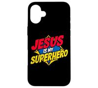 Jesús es mi superhéroe, Dios Cristiano, cómic religioso, niño Carcasa para iPhone 16 Plus