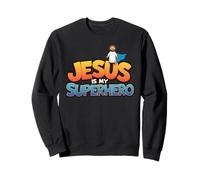 Jesús es mi superhéroe, hombres cristianos, niño, Dios, hijo, buen niño Sudadera