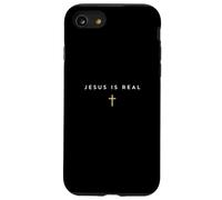 Jesús es Real Cruz Delgada Cristiana Fe en Dios Carcasa para iPhone SE (2020) / 7/8