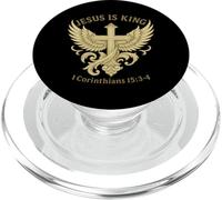 Jesús es Rey, 1 Corintios 15:3-4 PopSockets PopGrip para MagSafe