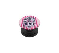 Jesús Es Rey Cristiana Fe Floral Pez Religioso PopSockets PopGrip Adhesivo