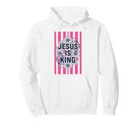 Jesús Es Rey Cristiana Fe Floral Pez Religioso Sudadera con Capucha