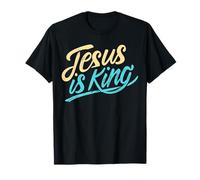 Jesús es Rey Cristiano Religioso Dios Fe Verso de la Biblia Camiseta