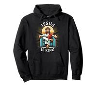 Jesús es Rey de la Fe Cristiana Sudadera con Capucha