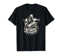 Jesús es Rey, Jesucristo Vintage Grunge Camiseta