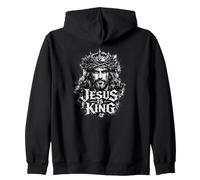 Jesús es Rey, Jesucristo Vintage Grunge Sudadera con Capucha