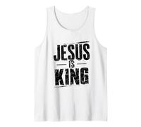 Jesús es Rey Mensaje del Evangelio Cristiano Camiseta sin Mangas