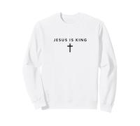 Jesús Es Rey Minimalista Fe Jesús Cool Christian Sudadera