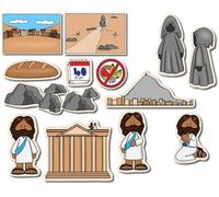 Jesús es tentado historia bíblica de fieltro para Flannnel Boards Historias del Nuevo Testamento