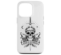 Jesús es victorioso Christian Christcore Skull Faith Art Carcasa para iPhone 13 Pro